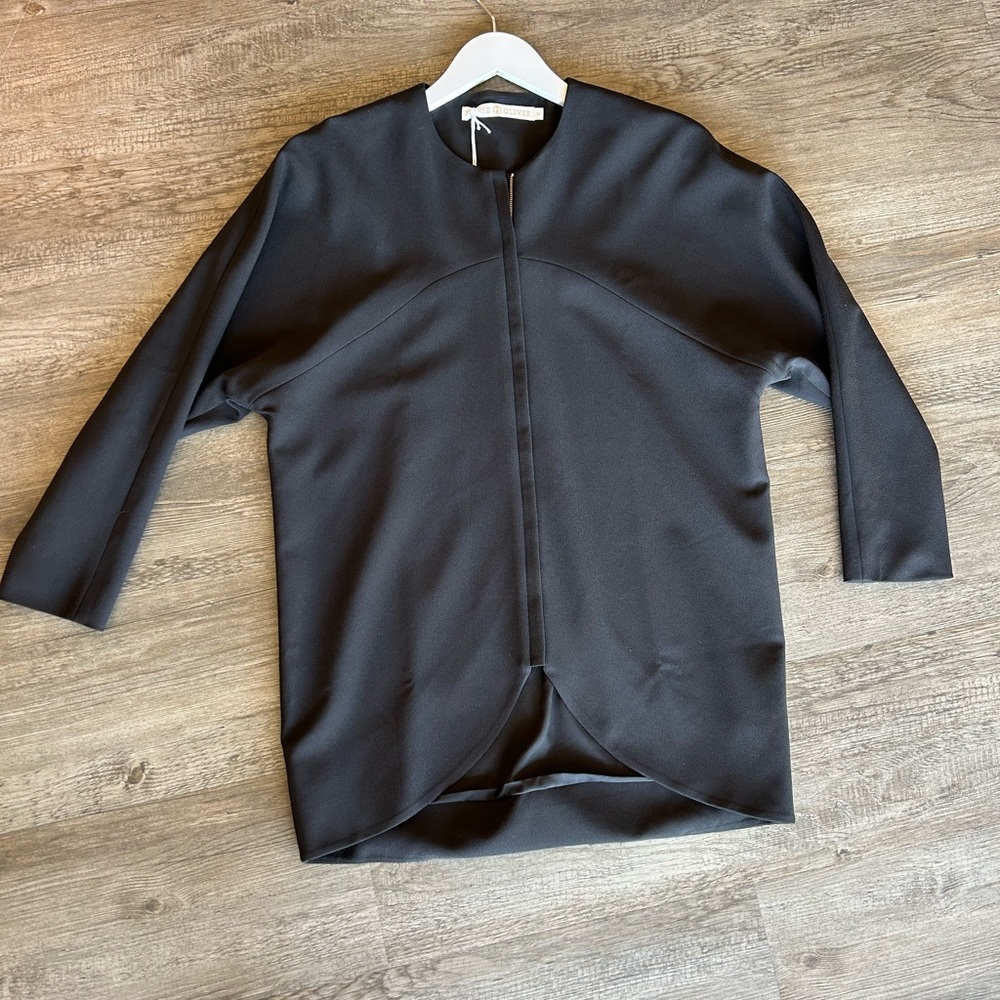 Marie Oliver Black Jacket with Gold Zipper